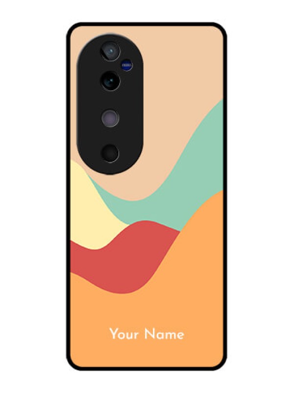 Custom Vivo V40 5G Custom Glass Phone CaseOcean Waves Multi - Colour Design
