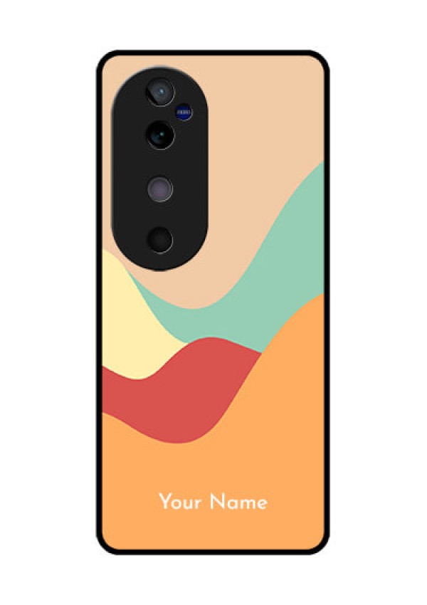 Vivo V40 5G Custom Glass Phone CaseOcean Waves Multi - Colour Design
