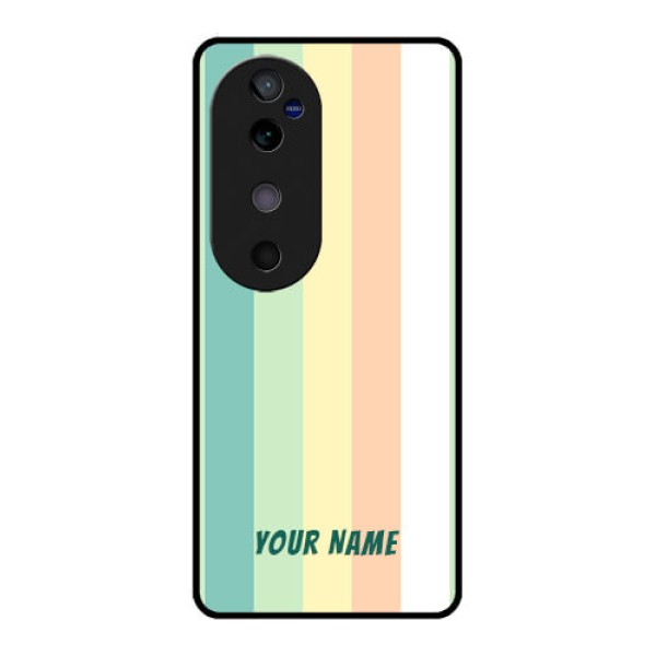 Vivo V40 5G Custom Glass Phone CaseMulti - Colour Stripes Design Vivo V40 5G Custom Glass Phone CaseMulti - Colour Stripes Design