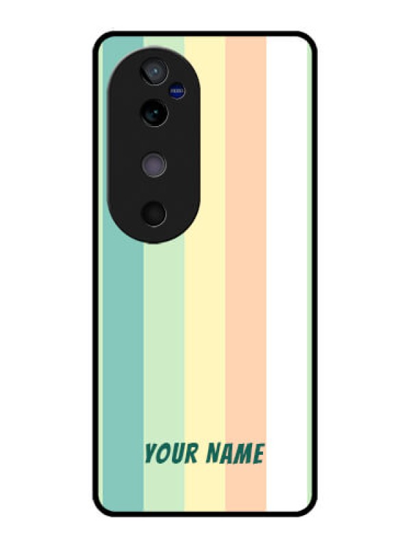 Custom Vivo V40 5G Custom Glass Phone CaseMulti - Colour Stripes Design