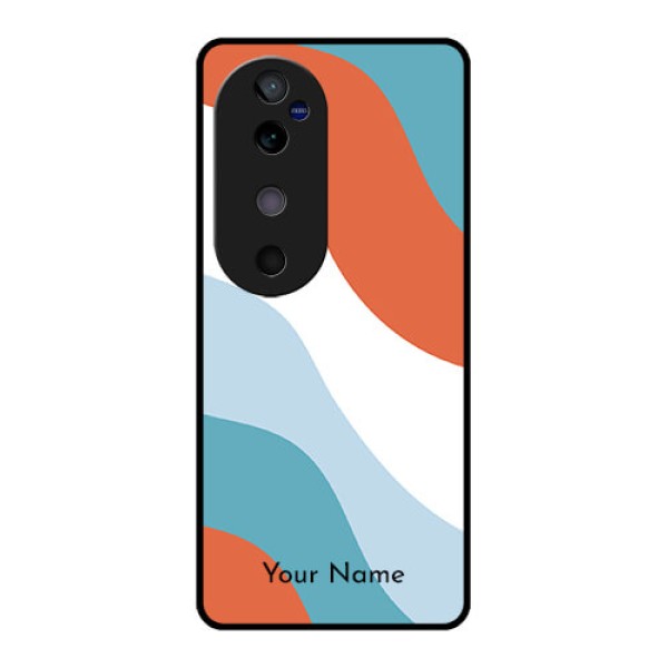 Vivo V40 5G Custom Glass Phone CaseColoured Waves Design