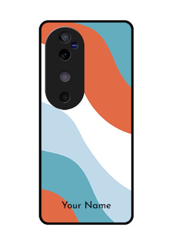 Vivo V40 5G Custom Glass Phone CaseColoured Waves Design