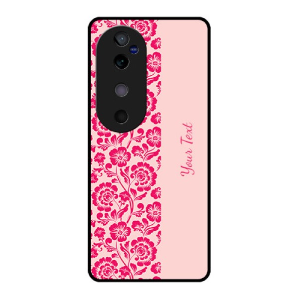 Vivo V40 5G Custom Glass Phone CaseAttractive Floral Pattern Design