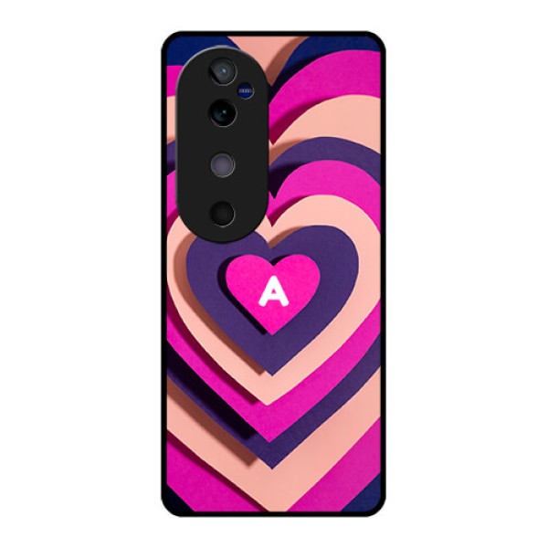 Vivo V40 5G Custom Glass Phone CaseCute Heart Pattern Design