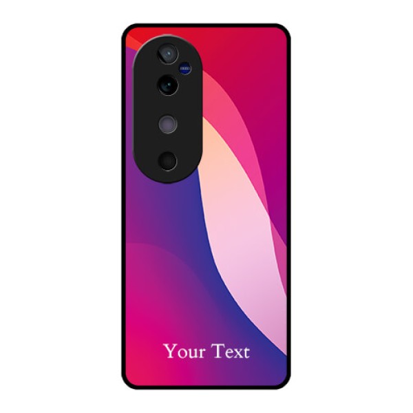 Vivo V40 5G Custom Glass Phone CaseDigital Abstract Overlap Design