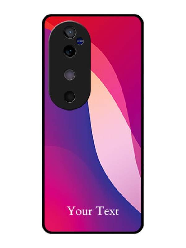 Custom Vivo V40 5G Custom Glass Phone CaseDigital Abstract Overlap Design