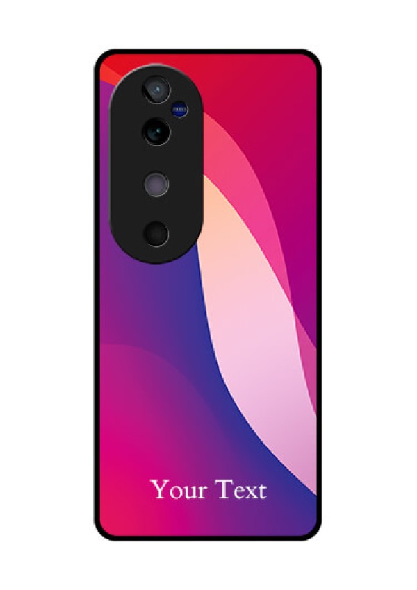 Vivo V40 5G Custom Glass Phone CaseDigital Abstract Overlap Design