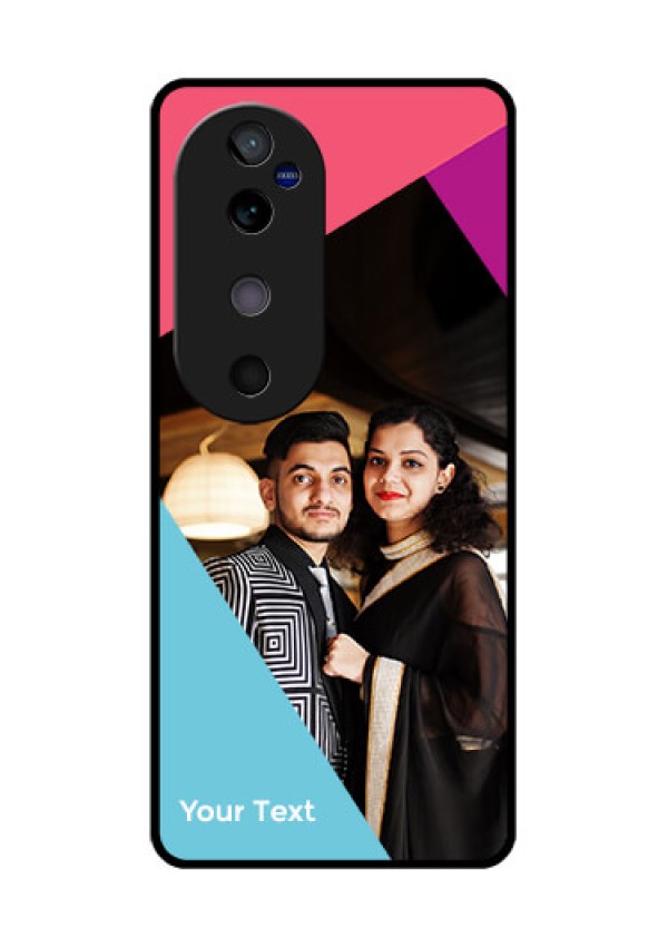 Vivo V40 5G Custom Glass Phone CaseStacked Triple Colour Design