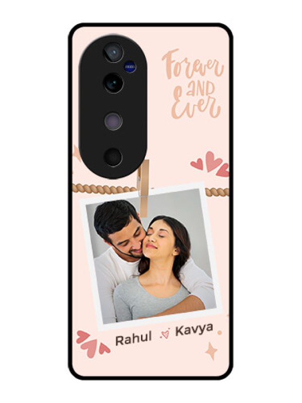 Custom Vivo V40 5G Custom Glass Phone CaseForever And Ever Love Design