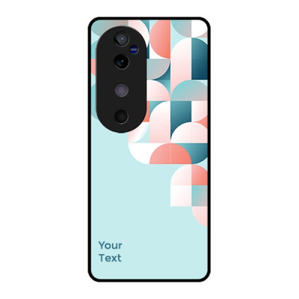 Vivo V40 5G Custom Glass Phone CaseStylish Semi - Circle Pattern Design