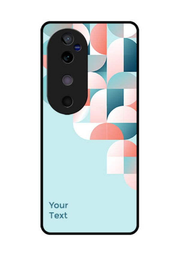 Vivo V40 5G Custom Glass Phone CaseStylish Semi - Circle Pattern Design
