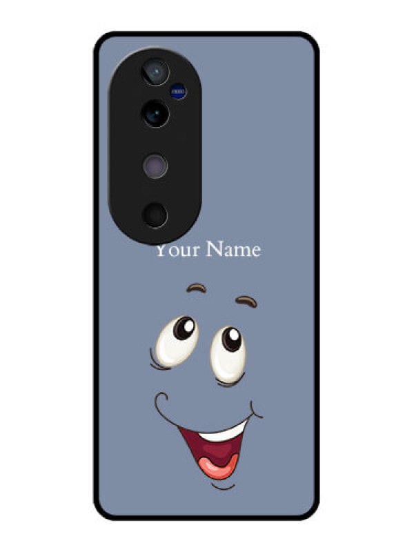 Custom Vivo V40 5G Custom Glass Phone CaseLaughing Cartoon Face Design