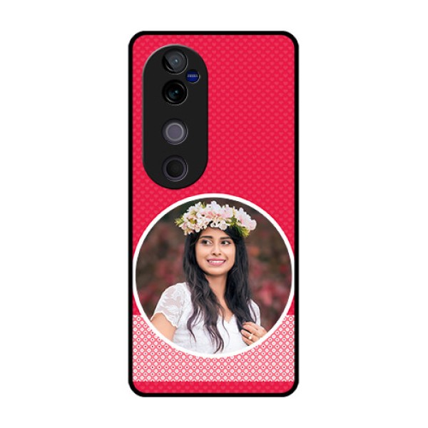 Vivo V40 Pro 5G Custom Glass Phone CasePink Color Pattern Design