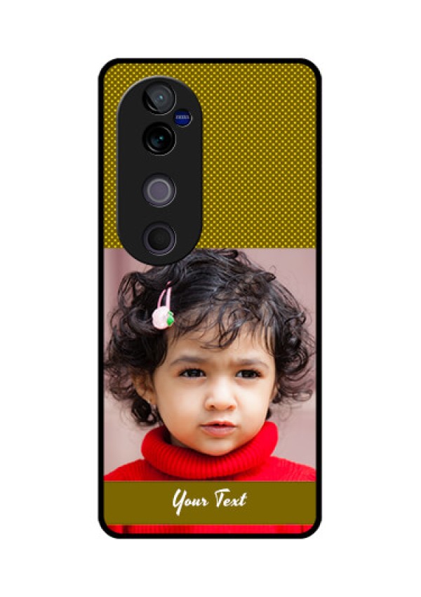 Vivo V40 Pro 5G Custom Glass Phone CaseSimple Green Color Design