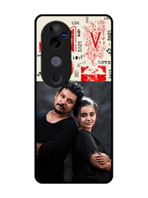 Custom Vivo V40 Pro 5G Custom Glass Phone CaseTrendy Love Design Case