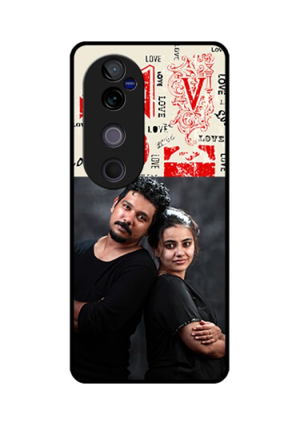 Vivo V40 Pro 5G Custom Glass Phone CaseTrendy Love Design Case