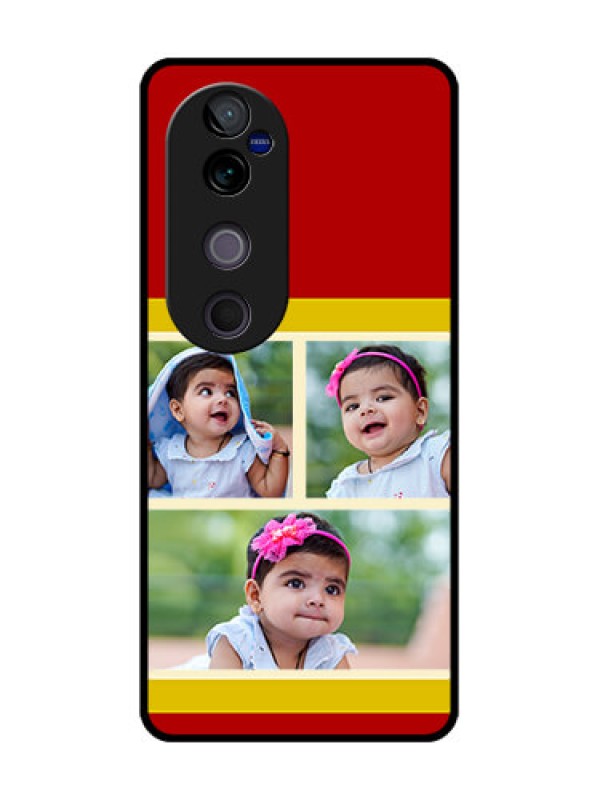 Custom Vivo V40 Pro 5G Custom Glass Phone CaseMultiple Pic Upload Design