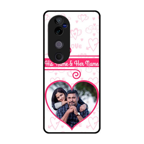 Vivo V40 Pro 5G Custom Glass Phone CaseHeart Shape Love Design