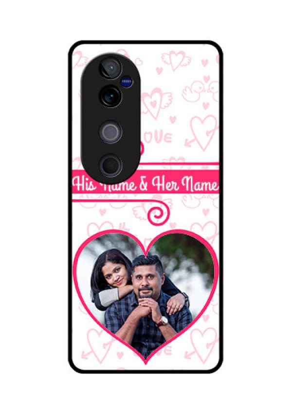 Vivo V40 Pro 5G Custom Glass Phone CaseHeart Shape Love Design