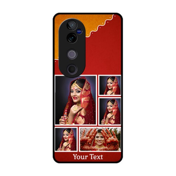 Vivo V40 Pro 5G Custom Glass Phone CaseWedding Pic Upload Design