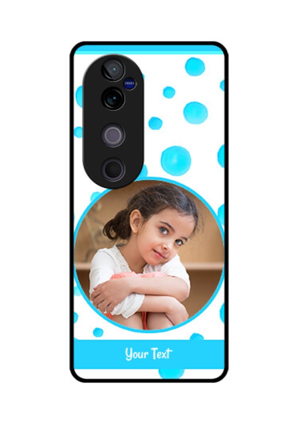 Vivo V40 Pro 5G Custom Glass Phone CaseBlue Bubbles Pattern Design