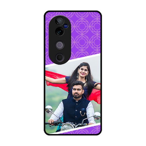 Vivo V40 Pro 5G Custom Glass Phone CaseViolet Color Pattern Design