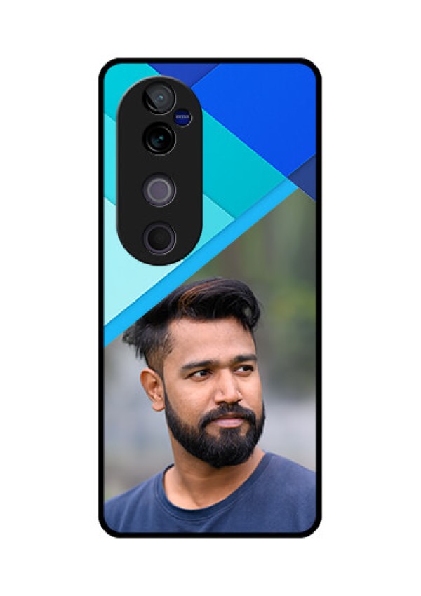 Vivo V40 Pro 5G Custom Glass Phone CaseBlue Pattern Design