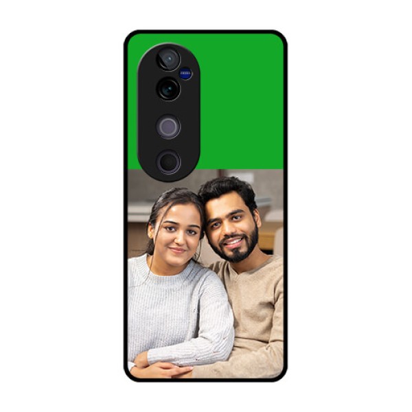 Vivo V40 Pro 5G Custom Glass Phone CaseGreen Pattern Design
