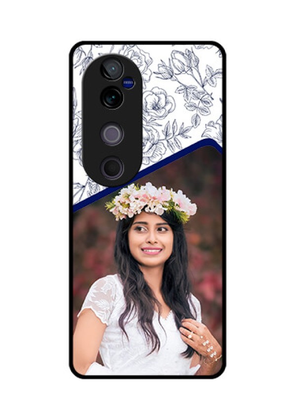 Vivo V40 Pro 5G Custom Glass Phone CaseClassy Floral Design