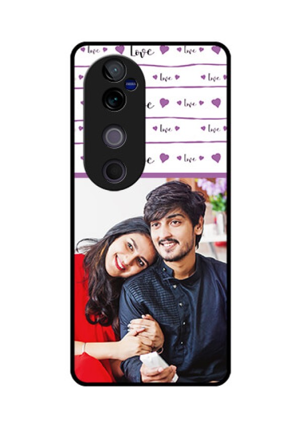 Vivo V40 Pro 5G Custom Glass Phone CaseCouples Heart Design