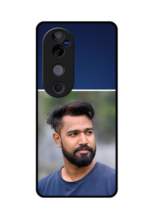 Vivo V40 Pro 5G Custom Glass Phone CaseSimple Royal Blue Design