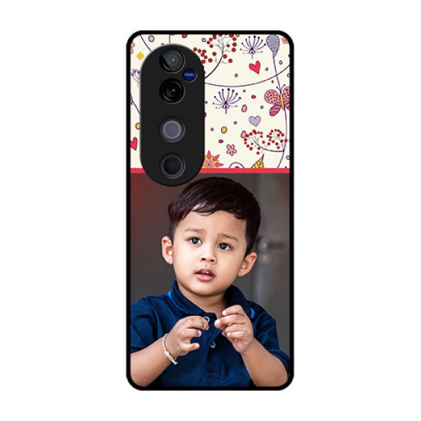 Vivo V40 Pro 5G Custom Glass Phone CasePremium Floral Design