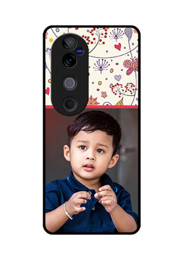 Vivo V40 Pro 5G Custom Glass Phone CasePremium Floral Design