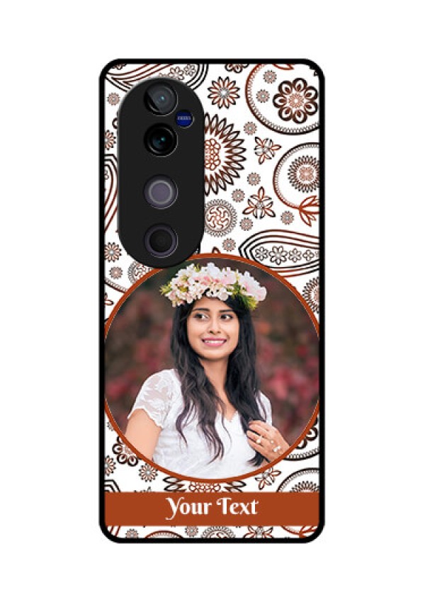 Vivo V40 Pro 5G Custom Glass Phone CaseAbstract Flower Design