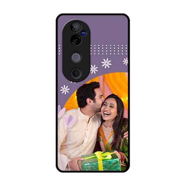 Vivo V40 Pro 5G Custom Glass Phone CaseLavender Flowers Design