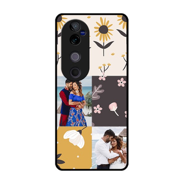 Vivo V40 Pro 5G Custom Glass Phone Case3 Images With Floral Design Vivo V40 Pro 5G Custom Glass Phone Case3 Images With Floral Design