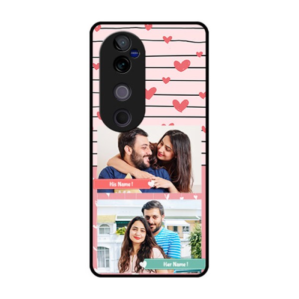 Vivo V40 Pro 5G Custom Glass Phone CasePhoto With Heart Design