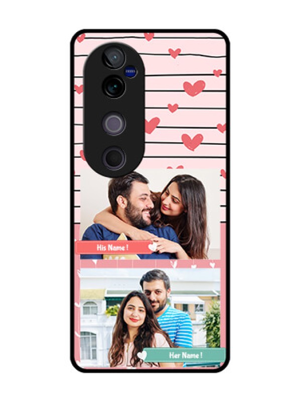 Custom Vivo V40 Pro 5G Custom Glass Phone CasePhoto With Heart Design
