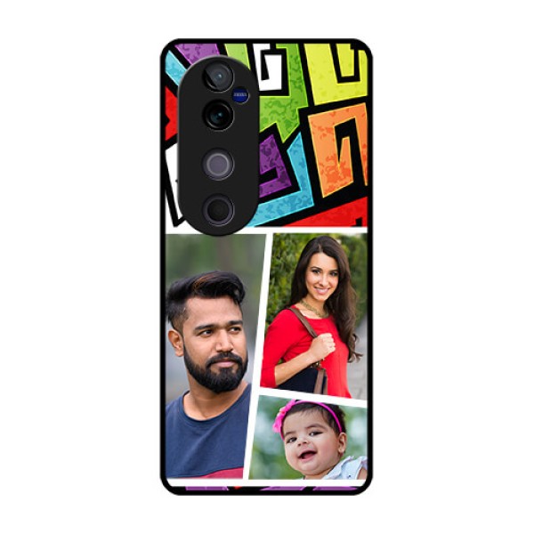 Vivo V40 Pro 5G Custom Glass Phone CaseGraffiti Pattern Design