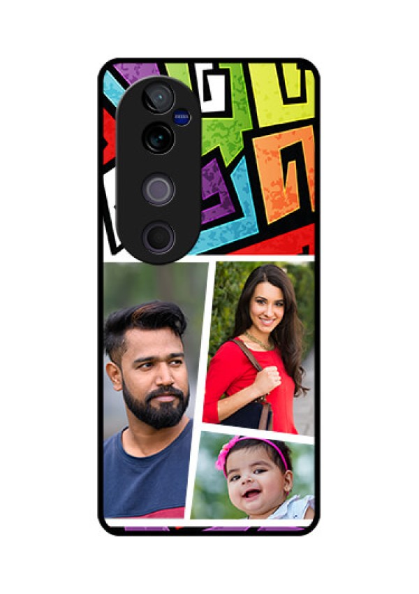Vivo V40 Pro 5G Custom Glass Phone CaseGraffiti Pattern Design