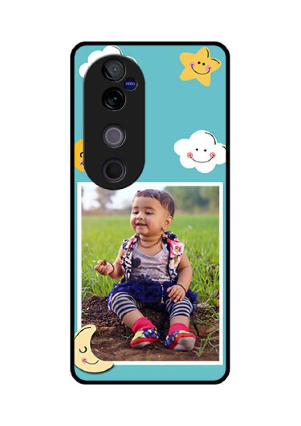 Vivo V40 Pro 5G Custom Glass Phone CaseSmiley Kids Stars Design
