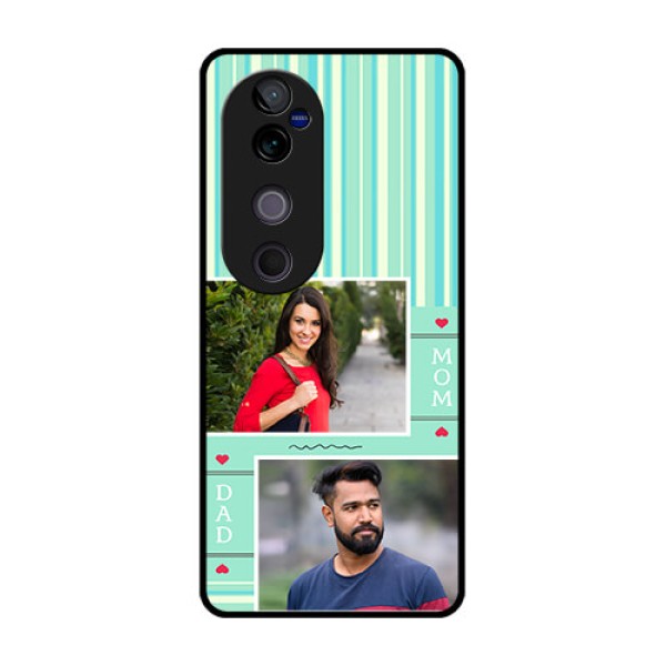 Vivo V40 Pro 5G Custom Glass Phone CaseMom and Dad Pic Design