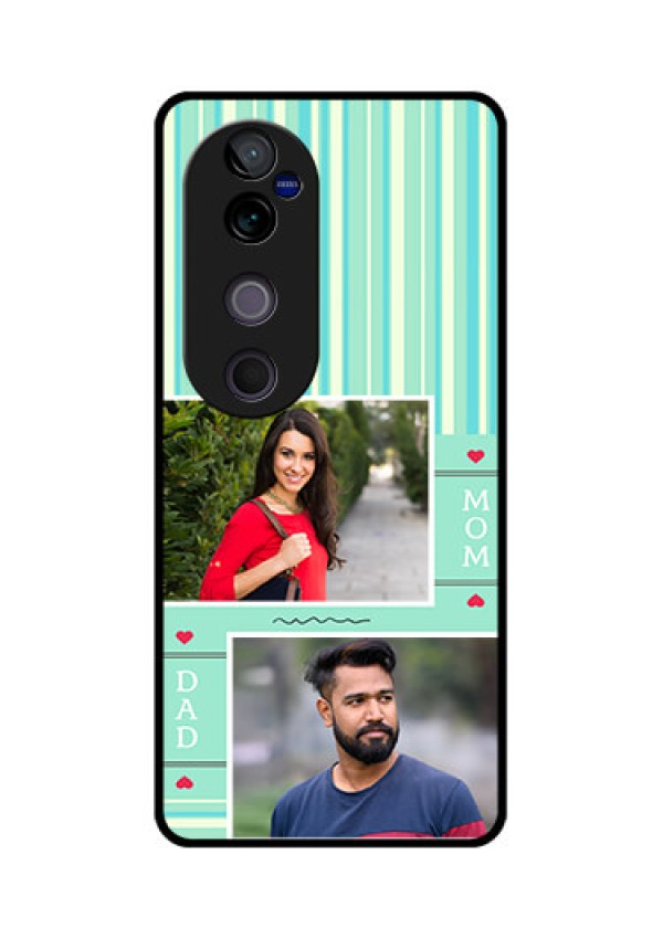 Vivo V40 Pro 5G Custom Glass Phone CaseMom and Dad Pic Design