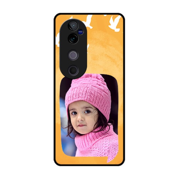 Vivo V40 Pro 5G Custom Glass Phone CaseWater Color Design With Bird Icons Vivo V40 Pro 5G Custom Glass Phone CaseWater Color Design With Bird Icons