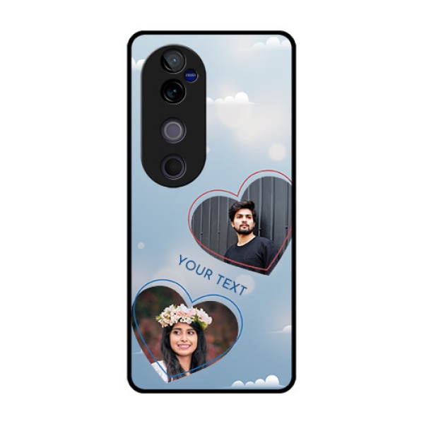 Vivo V40 Pro 5G Custom Glass Phone CaseBlue Color Couple Design