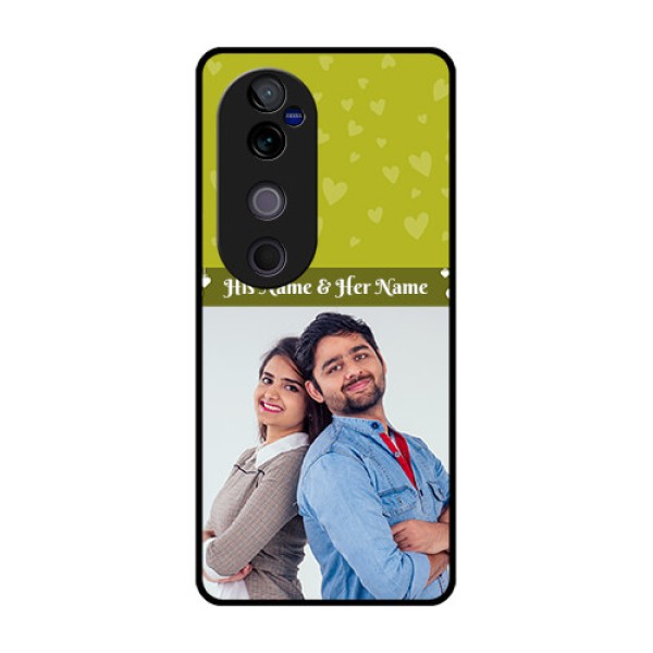 Vivo V40 Pro 5G Custom Glass Phone CaseYou and Me Heart Design