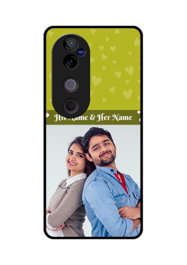 Vivo V40 Pro 5G Custom Glass Phone CaseYou and Me Heart Design