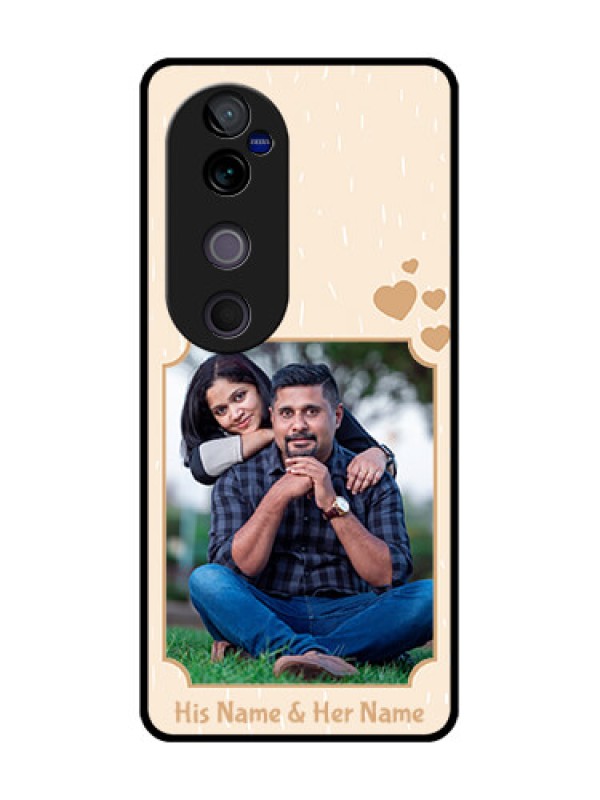 Custom Vivo V40 Pro 5G Custom Glass Phone CaseWith Confetti Love Design