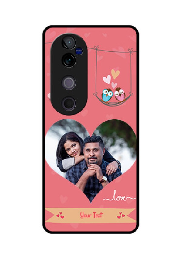 Vivo V40 Pro 5G Custom Glass Phone CasePeach Color Love Design