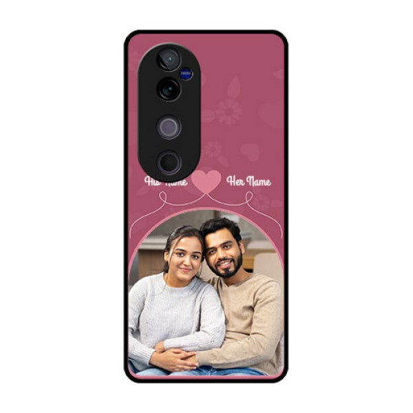 Vivo V40 Pro 5G Custom Glass Phone CaseLove Floral Design
